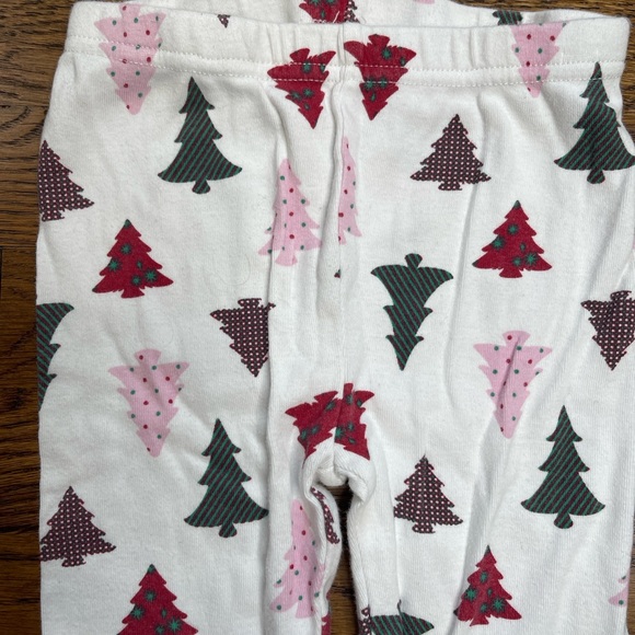 Jingles & Joy Girls Festive Christmas Tree Print Holiday Long Sleeve Pajamas 4 - Picture 12 of 13
